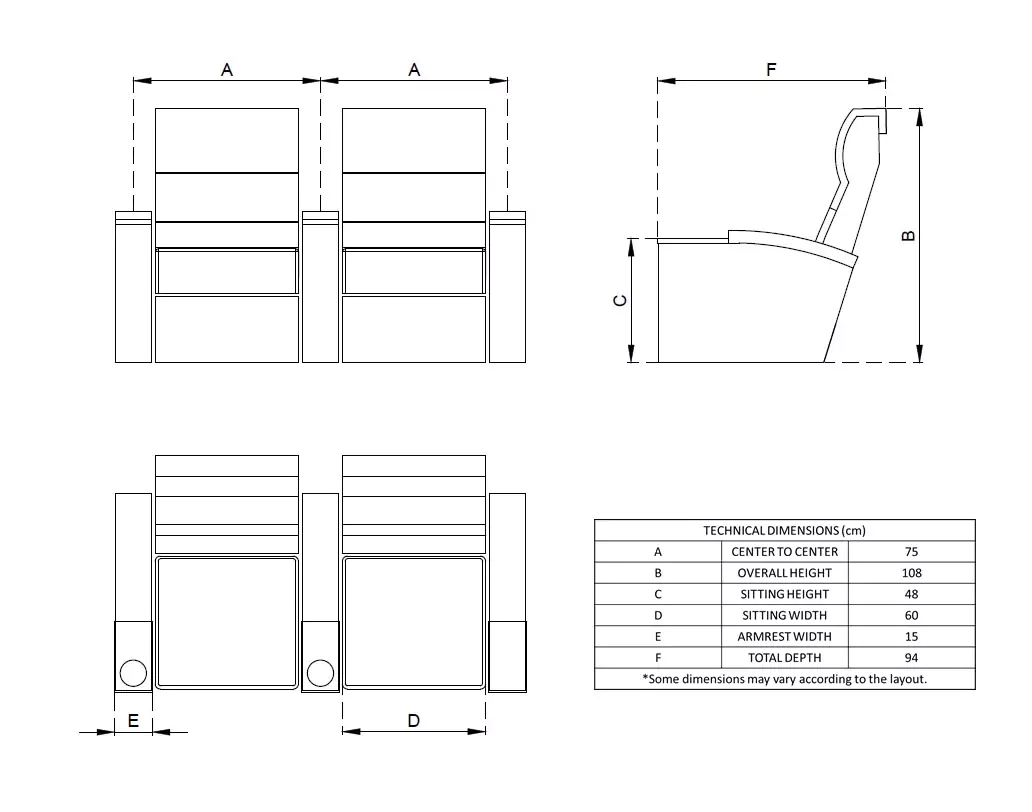 Monstone 01 Recliner Chair Technical Image