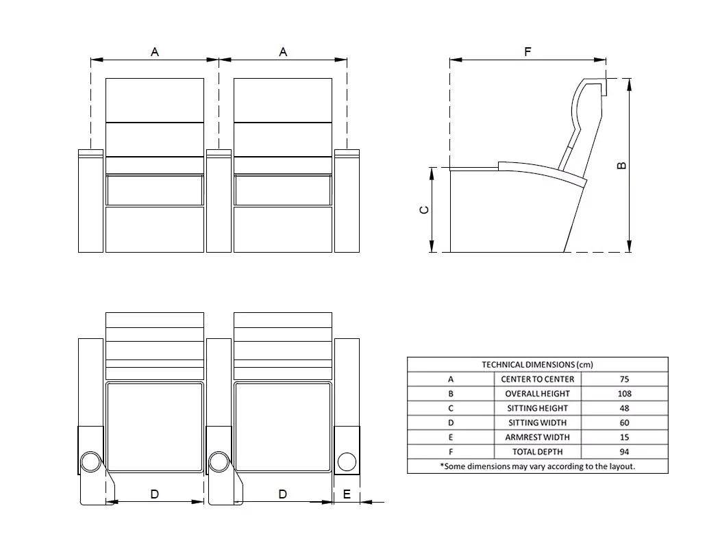 Monstone 02 Recliner Chair Technical Image